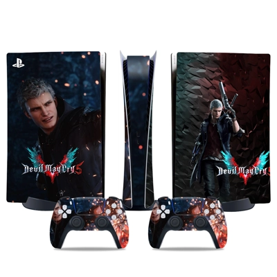 Devil May Cry 5 decal skin for PS5 Digital Console and two..