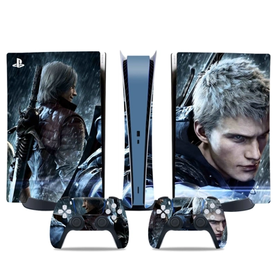 Devil May Cry 5 decal skin for PS5 Digital Console and two Controllers