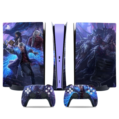 Devil May Cry 5 decal skin for PS5 Digital Console and two Controllers