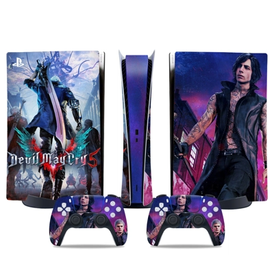 Devil May Cry 5 decal skin for PS5 Digital Console and two..