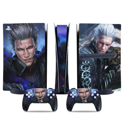 Devil May Cry 5 decal skin for PS5 Digital Console and two..
