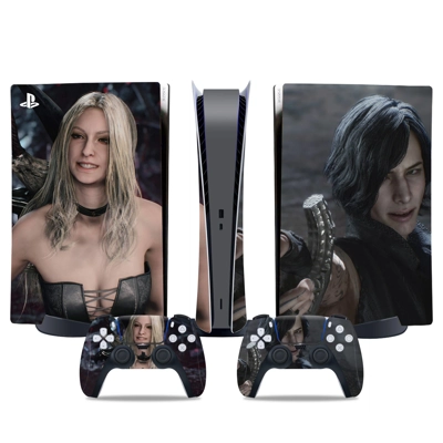 Devil May Cry 5 decal skin for PS5 Digital Console and two Controllers