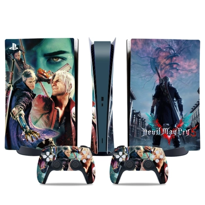 Devil May Cry 5 decal skin for PS5 Digital Console and two..