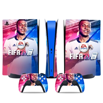 FIFA 21 decal skin for PS5 Digital Console and two Control..