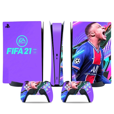FIFA 21 decal skin for PS5 Digital Console and two Control..
