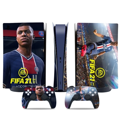FIFA 21 decal skin for PS5 Digital Console and two Control..