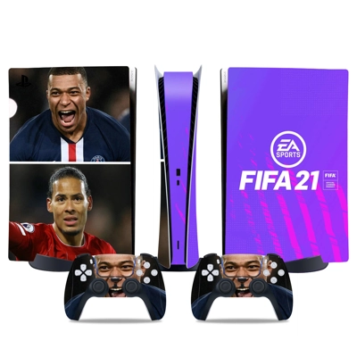 FIFA 21 decal skin for PS5 Digital Console and two Controllers