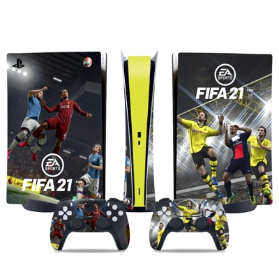 FIFA 21 decal skin for PS5 Digital Console and two Controllers