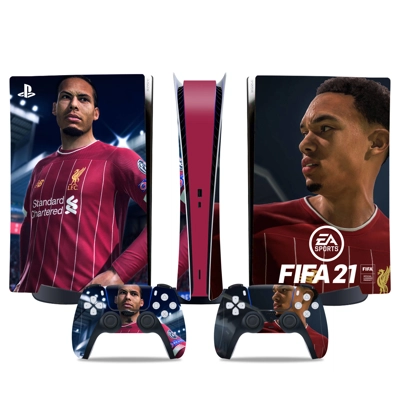 FIFA 21 decal skin for PS5 Digital Console and two Controllers