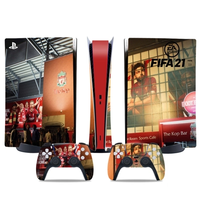 FIFA 21 decal skin for PS5 Digital Console and two Control..
