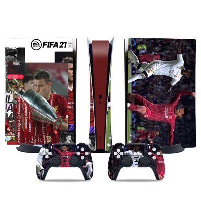 FIFA 21 decal skin for PS5 Digital Console and two Controllers