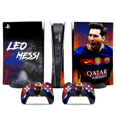 FIFA 21 Messi decal skin for PS5 Digital Console and two Controllers