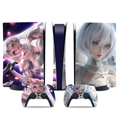Nier Automata decal skin for PS5 Digital Console and two Controllers