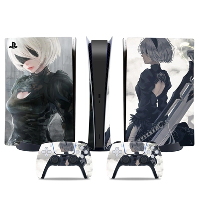 Nier Automata decal skin for PS5 Digital Console and two C.. Nier Automata decal skin for PS5 Digital Console and two C..