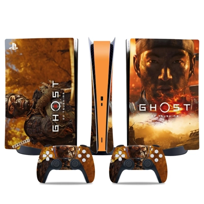 Ghost of Tsushima decal skin for PS5 Digital Console and two Controllers