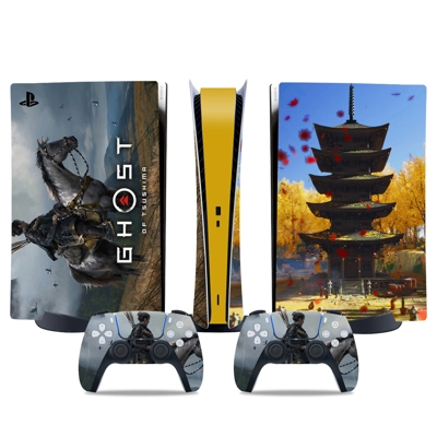 Ghost of Tsushima decal skin for PS5 Digital Console and t..