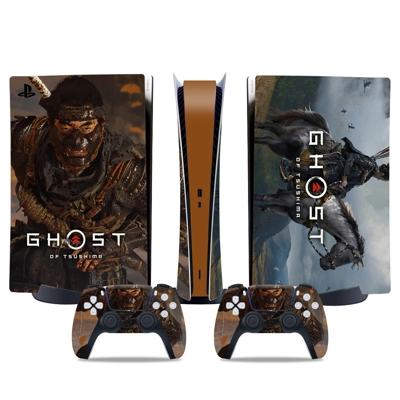 Ghost of Tsushima decal skin for PS5 Digital Console and two Controllers