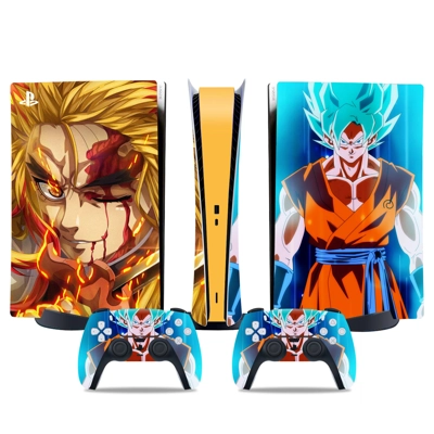 Dragon Ball decal skin for PS5 Digital Console and two Con..