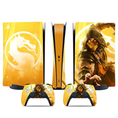Mortal Kombat decal skin for PS5 Digital Console and two Controllers