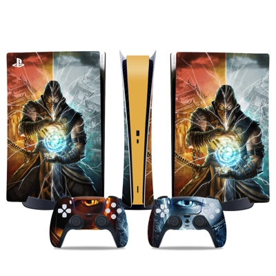Mortal Kombat 11 decal skin for PS5 Digital Console and two Controllers