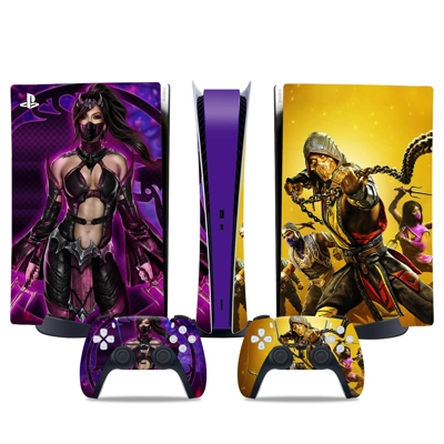 Mortal Kombat decal skin for PS5 Digital Console and two Controllers