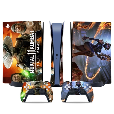 Mortal Kombat decal skin for PS5 Digital Console and two Controllers