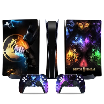 Mortal Kombat decal skin for PS5 Digital Console and two Controllers