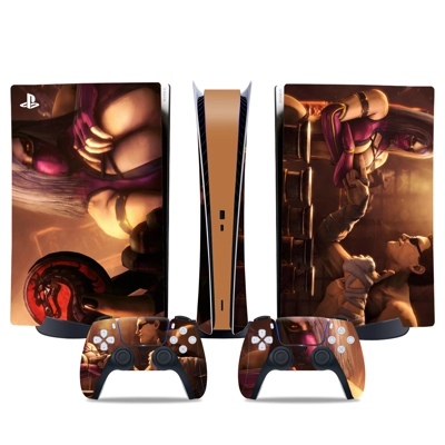 Mortal Kombat decal skin for PS5 Digital Console and two Controllers