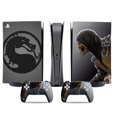 Mortal Kombat decal skin for PS5 Digital Console and two Controllers