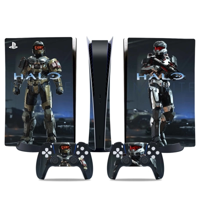 Halo Infinite decal skin for PS5 Digital Console and two Controllers