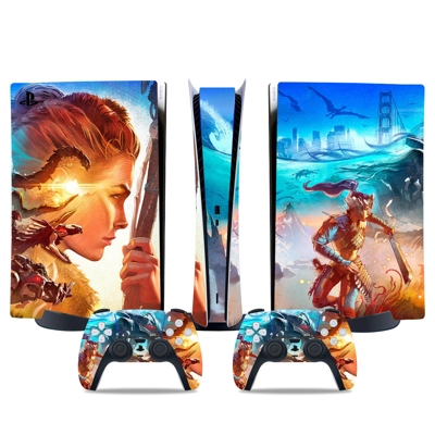 Horizon Forbidden West decal skin for PS5 Digital Console and two Controllers