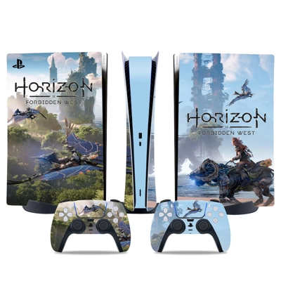 Horizon Forbidden West decal skin for PS5 Digital Console and two Controllers
