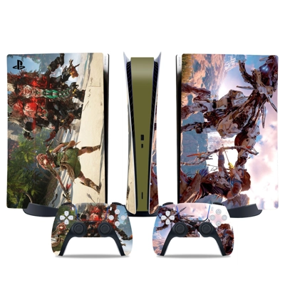 Horizon Forbidden West decal skin for PS5 Digital Console and two Controllers