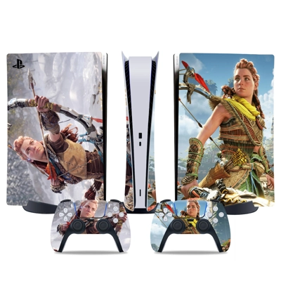 Horizon Forbidden West decal skin for PS5 Digital Console and two Controllers