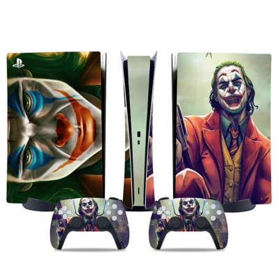 Joker decal skin for PS5 Digital Console and two Controllers