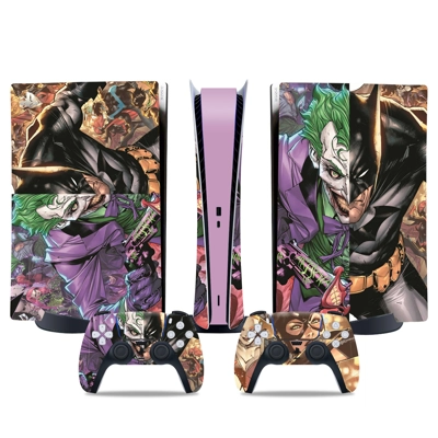 Joker decal skin for PS5 Digital Console and two Controllers