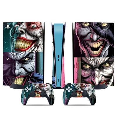 Joker decal skin for PS5 Digital Console and two Controllers