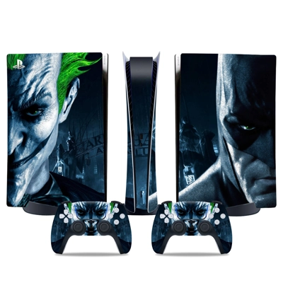 Joker VS Batman decal skin for PS5 Digital Console and two Controllers