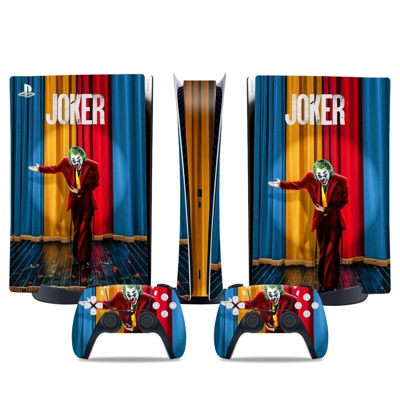 Joker decal skin for PS5 Digital Console and two Controllers