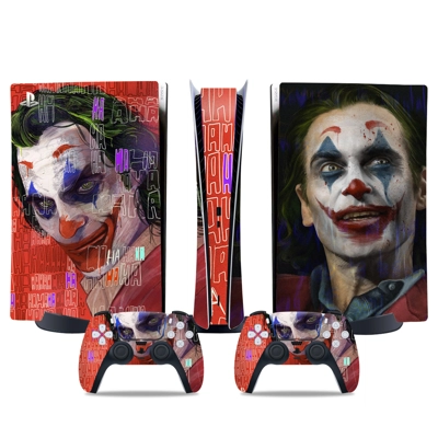 Joker decal skin for PS5 Digital Console and two Controllers
