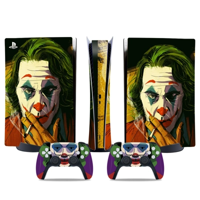 Joker decal skin for PS5 Digital Console and two Controllers