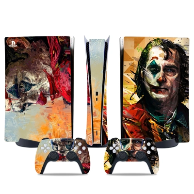 Joker decal skin for PS5 Digital Console and two Controllers