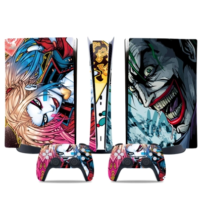 Harley Joker decal skin for PS5 Digital Console and two Controllers