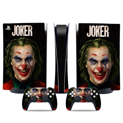 Joker decal skin for PS5 Digital Console and two Controllers Joker decal skin for PS5 Digital Console and two Controllers