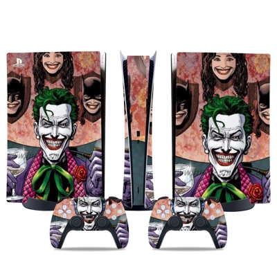 Joker decal skin for PS5 Digital Console and two Controllers