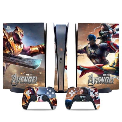 Avengers decal skin for PS5 Digital Console and two Controllers