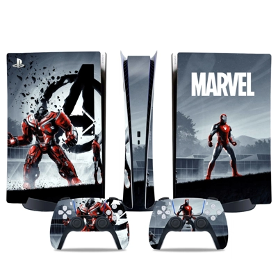 Avengers decal skin for PS5 Digital Console and two Controllers