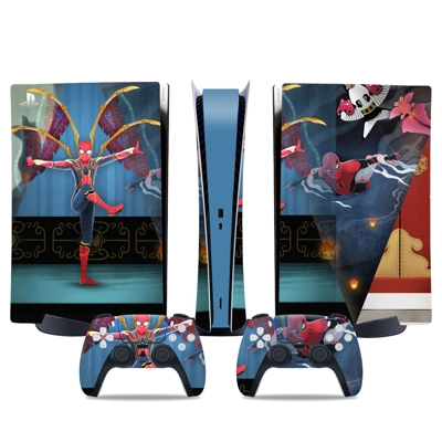 Spiderman decal skin for PS5 Digital Console and two Controllers