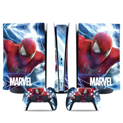 Spiderman decal skin for PS5 Digital Console and two Controllers