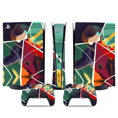 Spiderman decal skin for PS5 Digital Console and two Controllers
